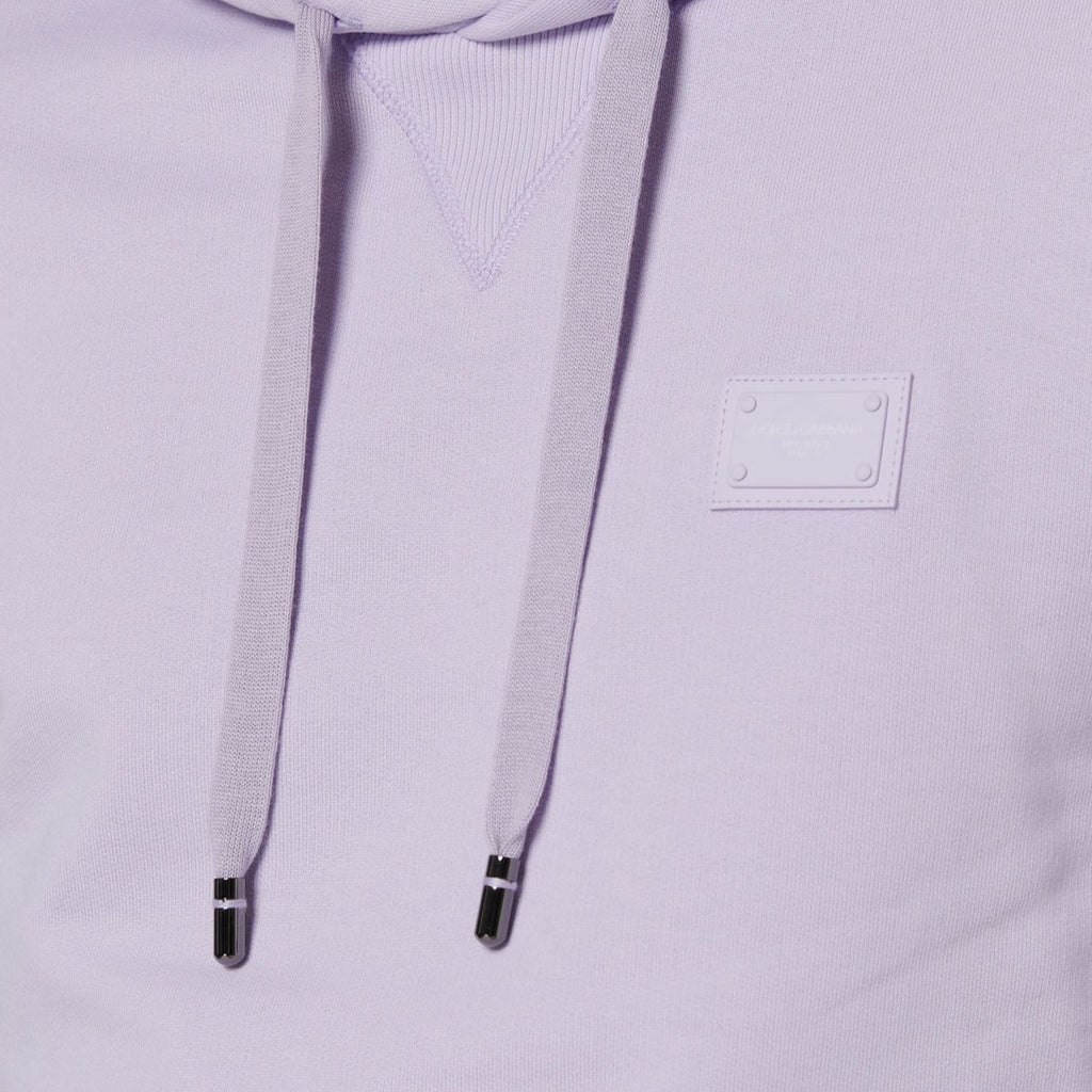 Dolce & Gabbana Lilac Plaque Hoodie