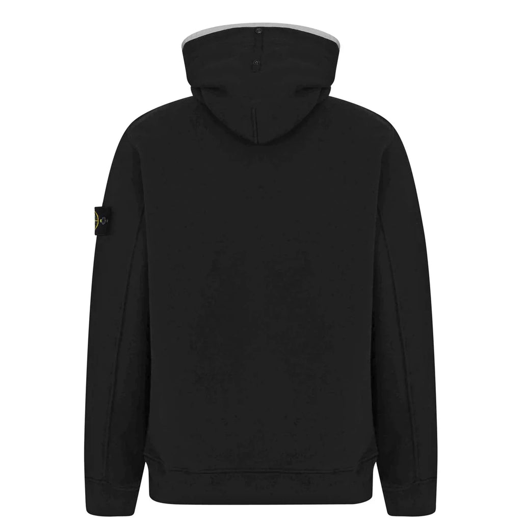 Stone Island Black Contrast Piping Hoodie