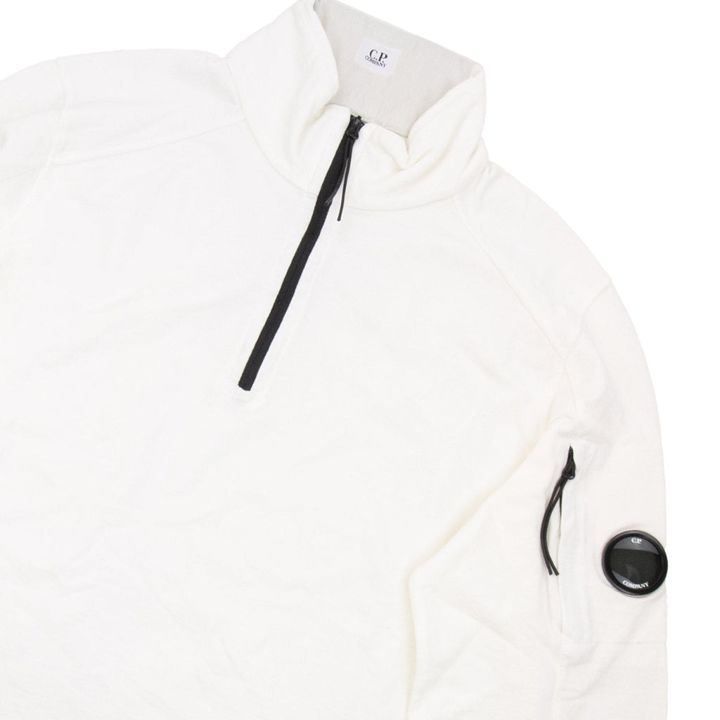 Pre-Loved Half Zip Arm Lens Sweatshirt White XL