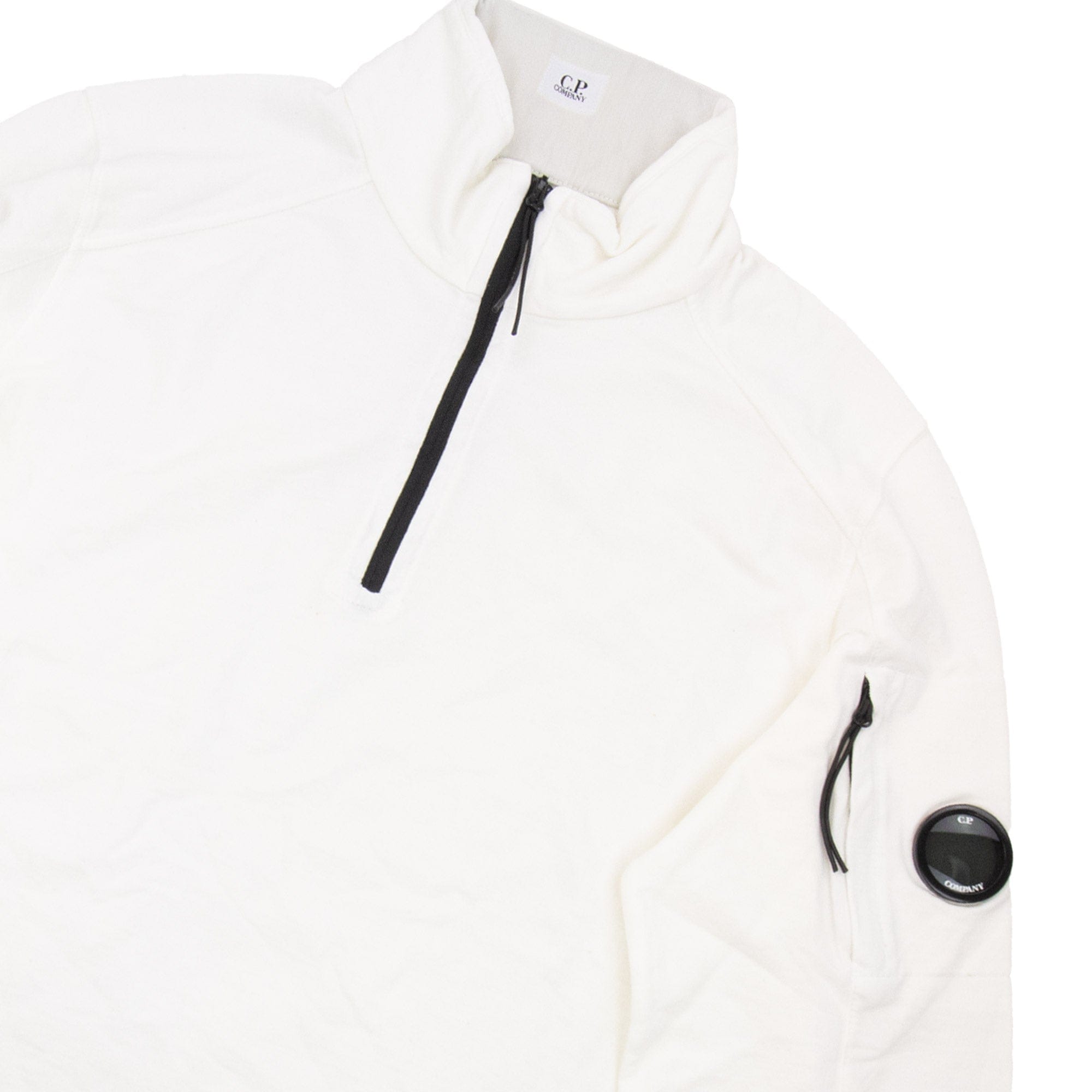 Pre-Loved Half Zip Arm Lens Sweatshirt White XL