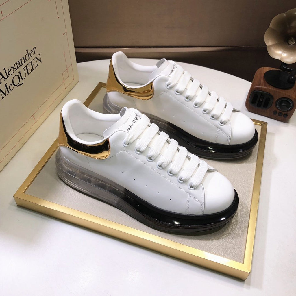 ALEXANDER MCQUEEN ORO E BIANCHE CON SUOLA IN GOMMA NERA