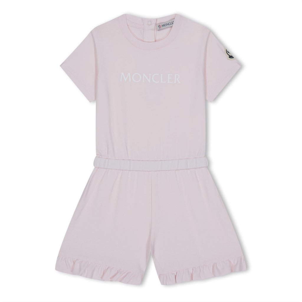 Infants Moncler Pink Logo Romper
