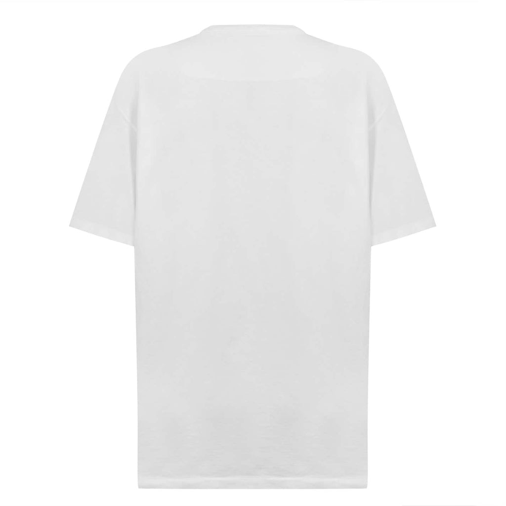 Stone Island White Embroidered Logo T-Shirt