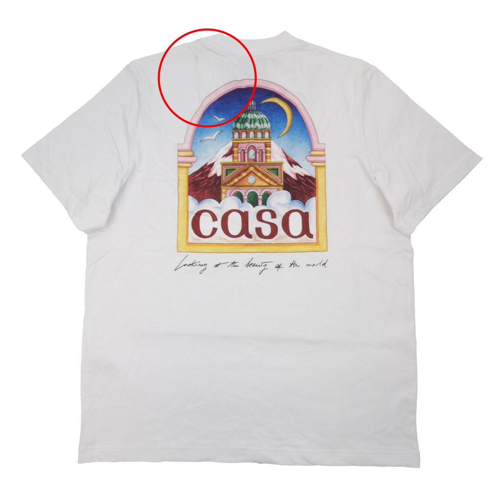 Pre-Loved Vue De L Arche Printed T Shirt White Small