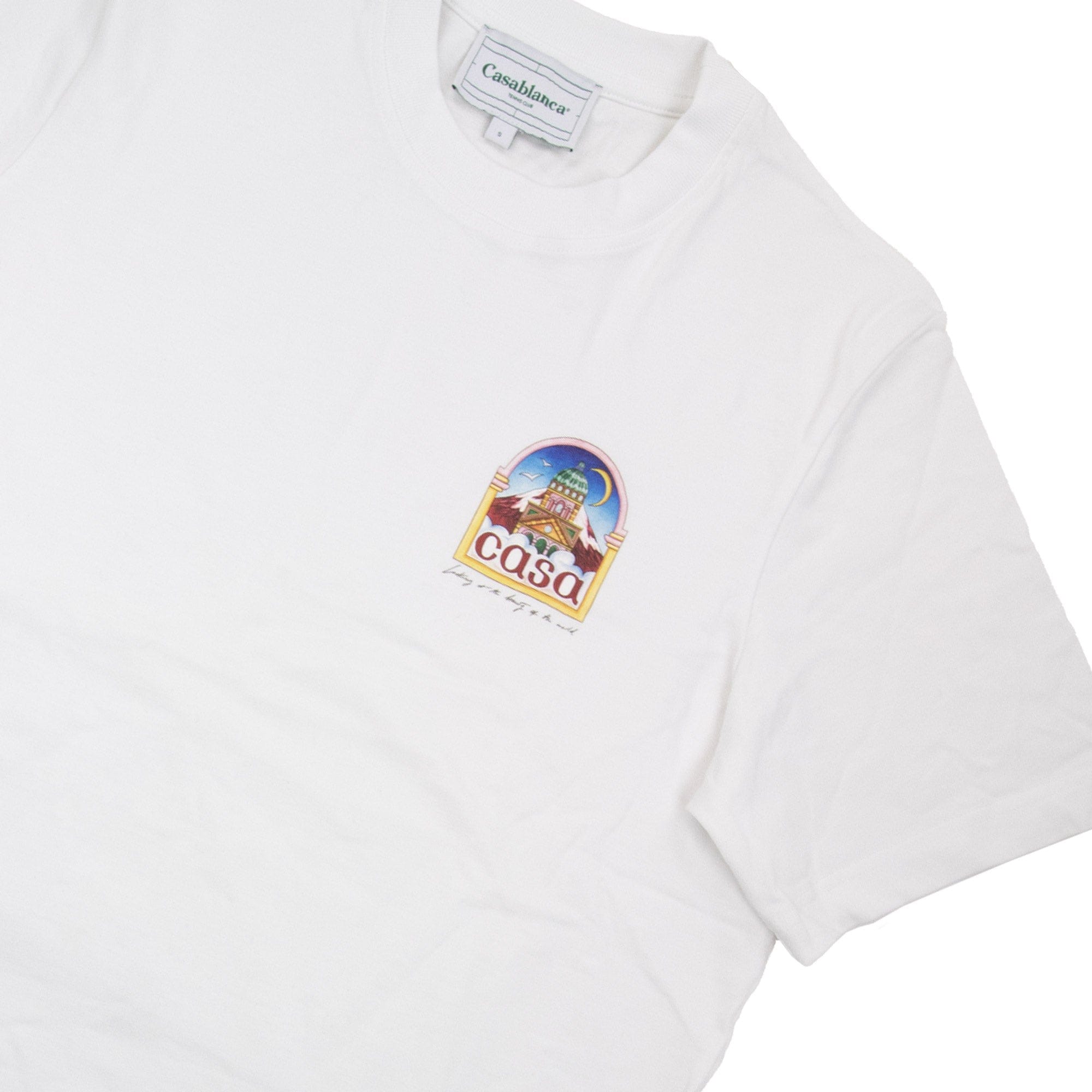 Pre-Loved Vue De L Arche Printed T Shirt White Small