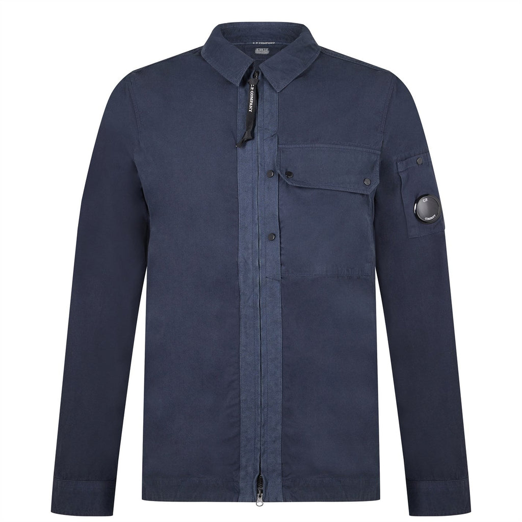 CP Company Navy Arm Lens Zip Overshirt