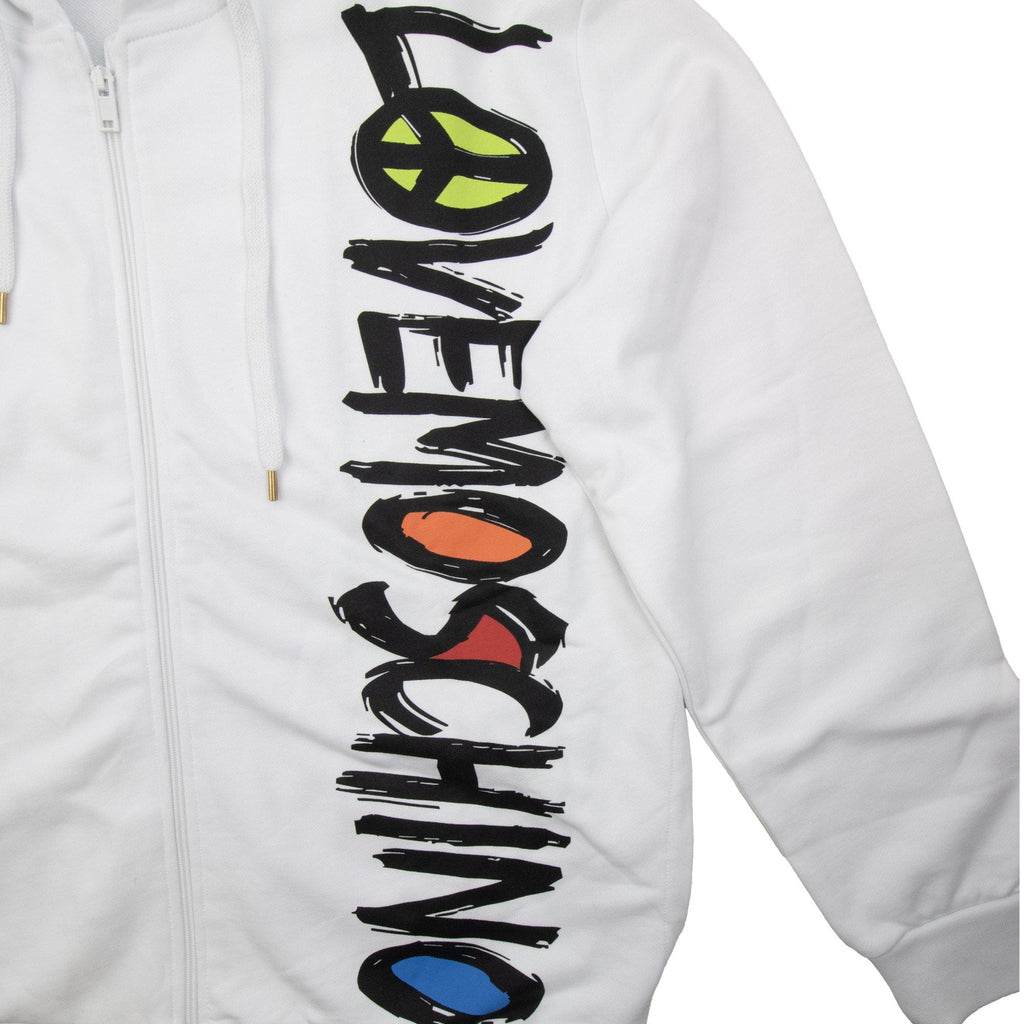 Pre-Loved Side Sign Hooded Sweatshirt White  XL