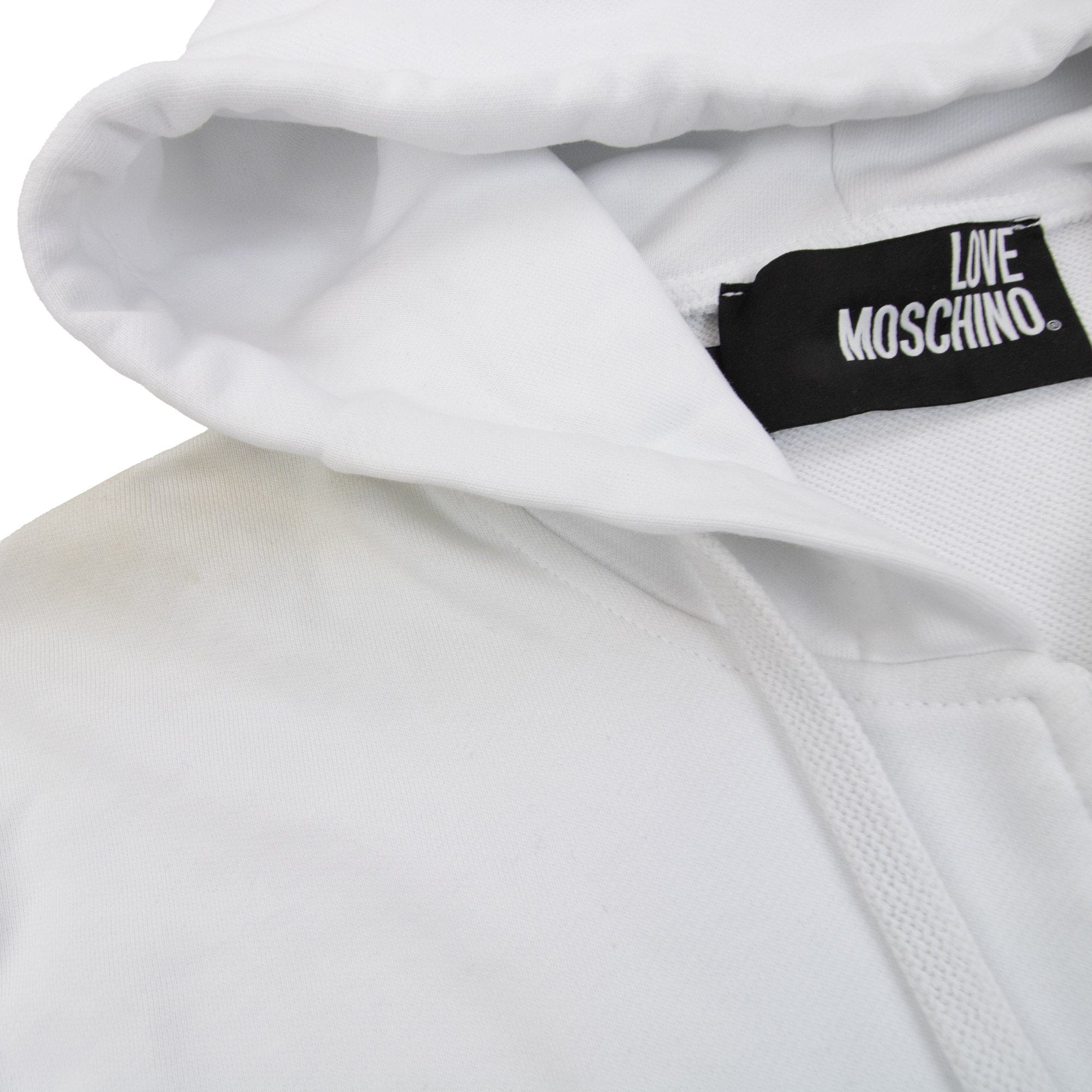 Pre-Loved Side Sign Hooded Sweatshirt White  XL