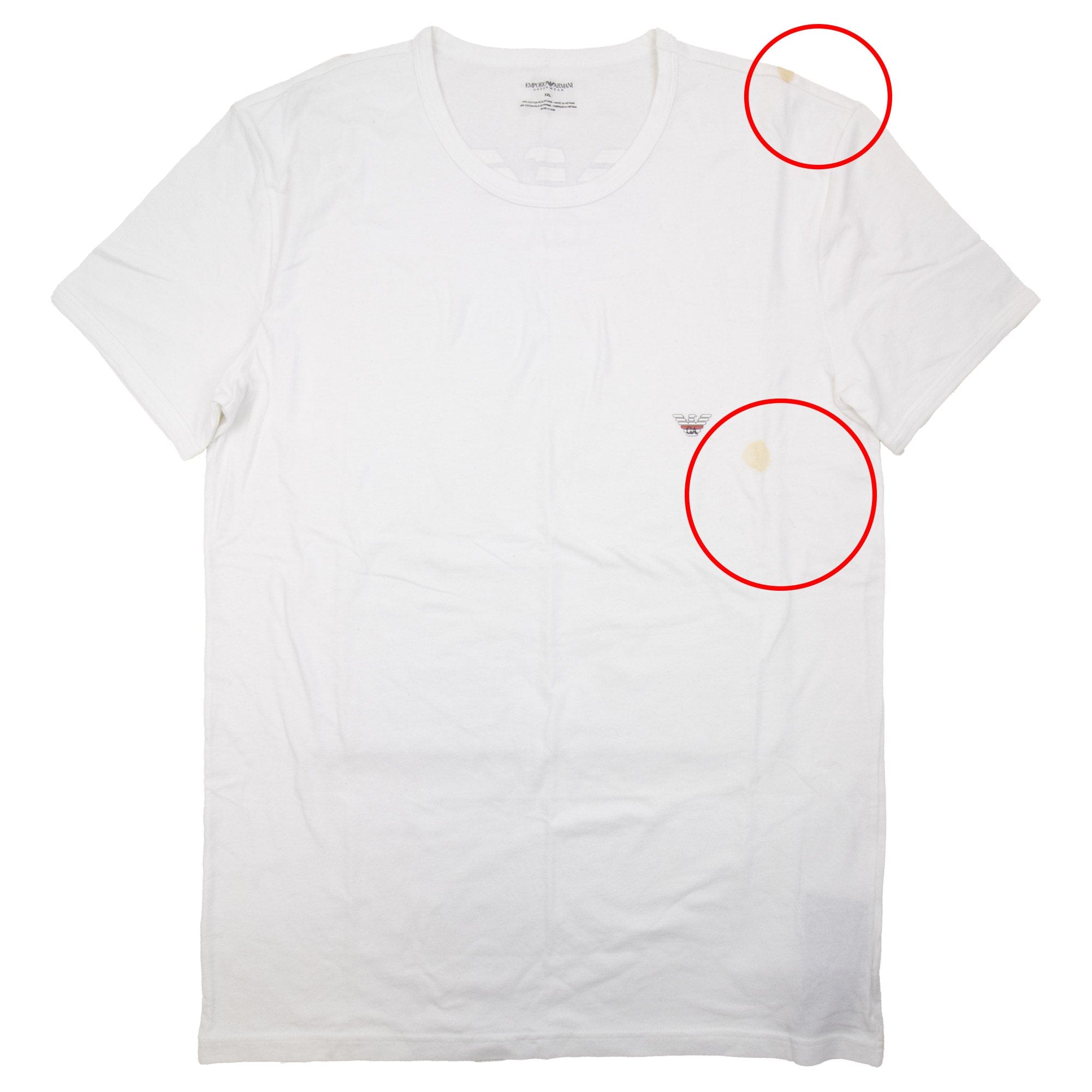 Pre-Loved EA Underwear Back Logo Tee White 2XL