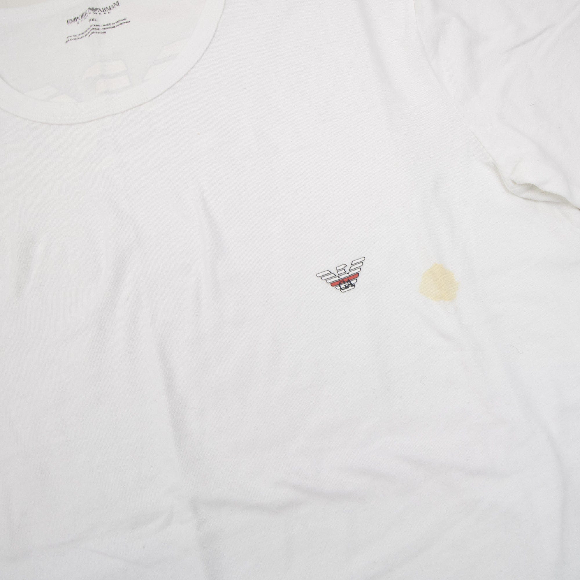 Pre-Loved EA Underwear Back Logo Tee White 2XL