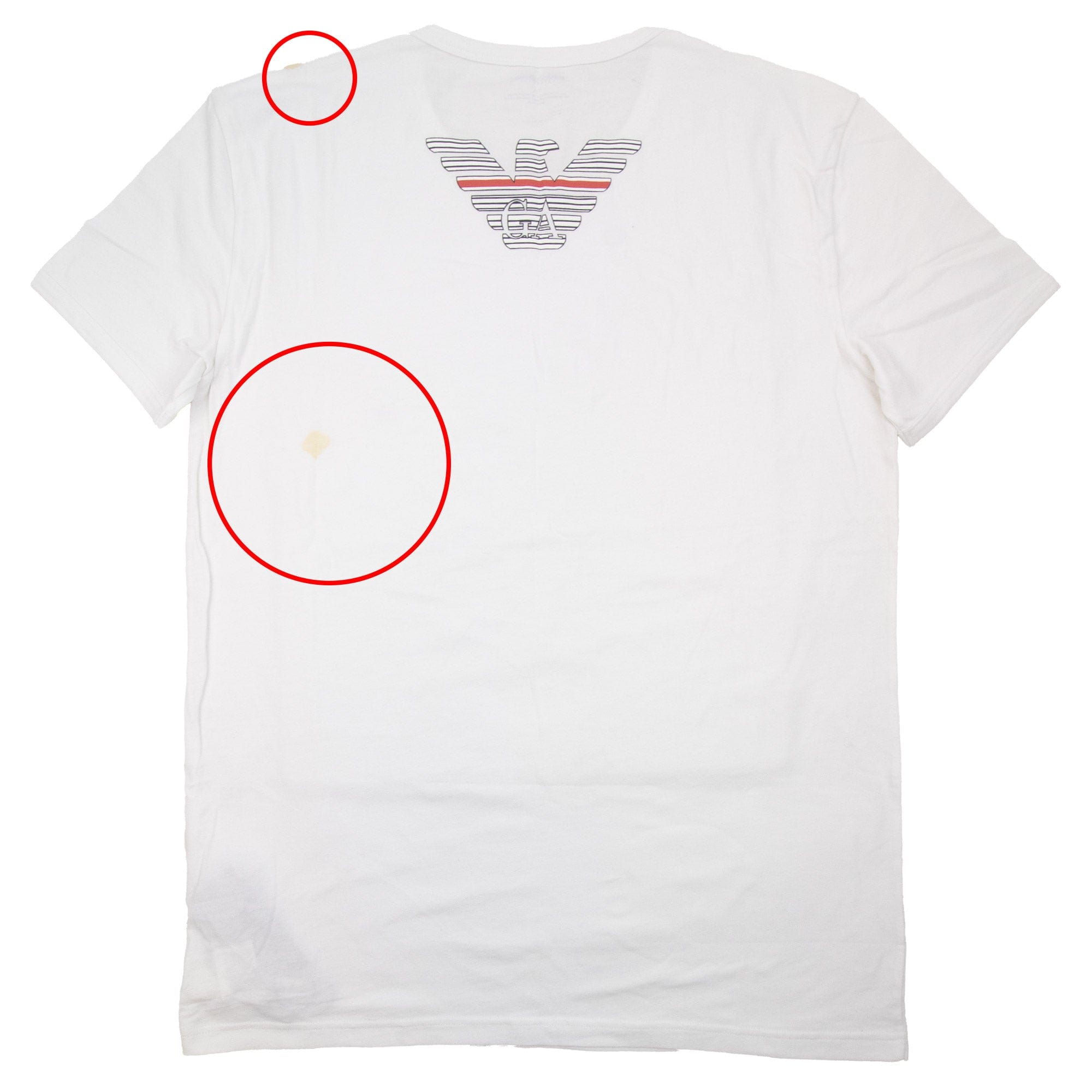 Pre-Loved EA Underwear Back Logo Tee White 2XL