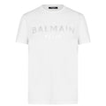 Balmain White Foil Logo T-Shirt