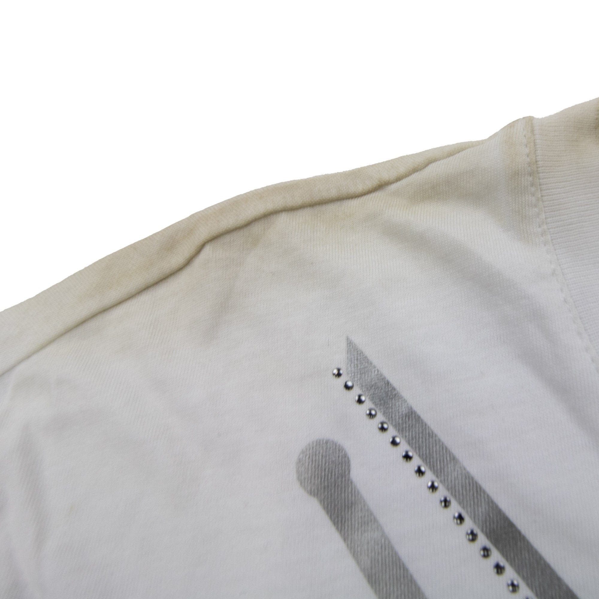 Pre-Loved Foil Print Long Sleeve T-shirt White Large