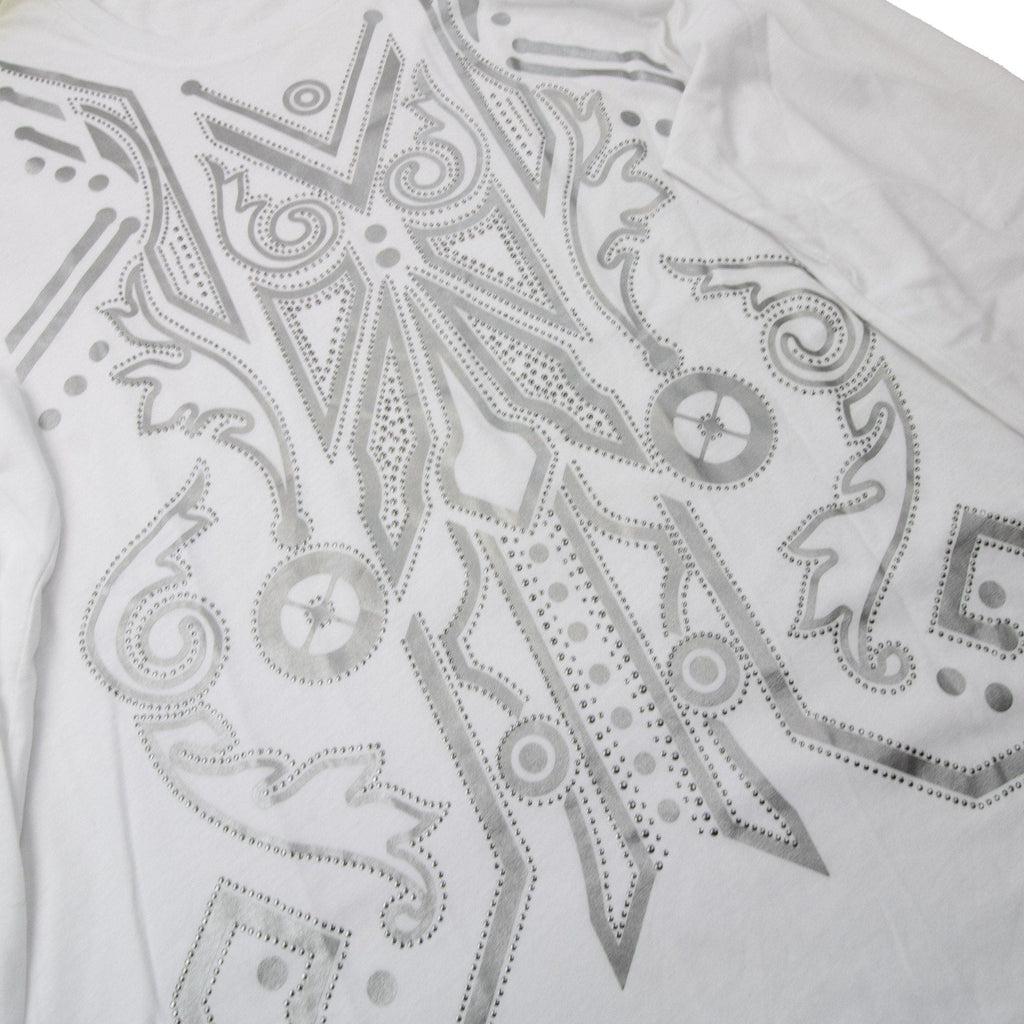 Pre-Loved Foil Print Long Sleeve T-shirt White Large