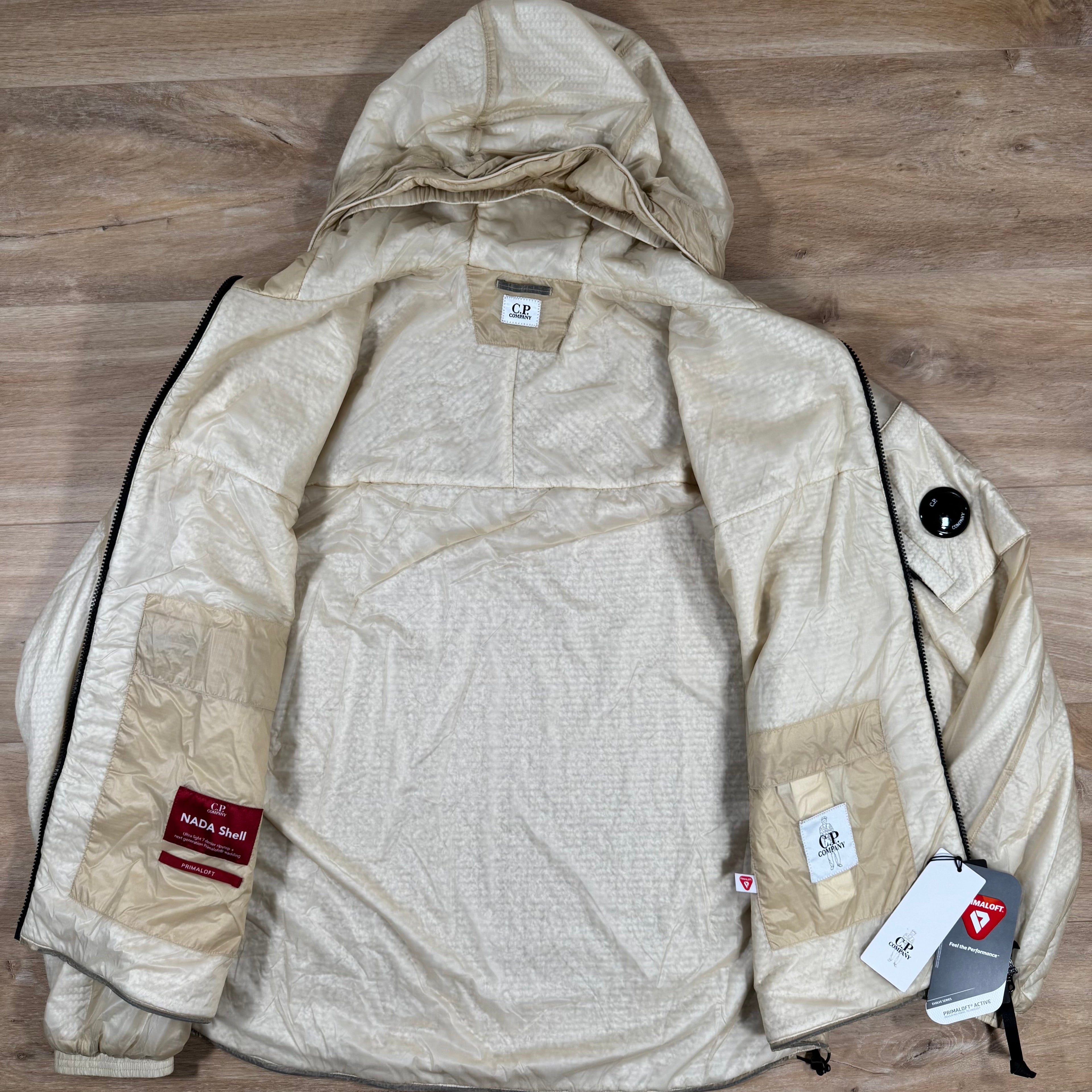C.P. Company Nada Shell Lens Padded Jacket in Pistachio Shell