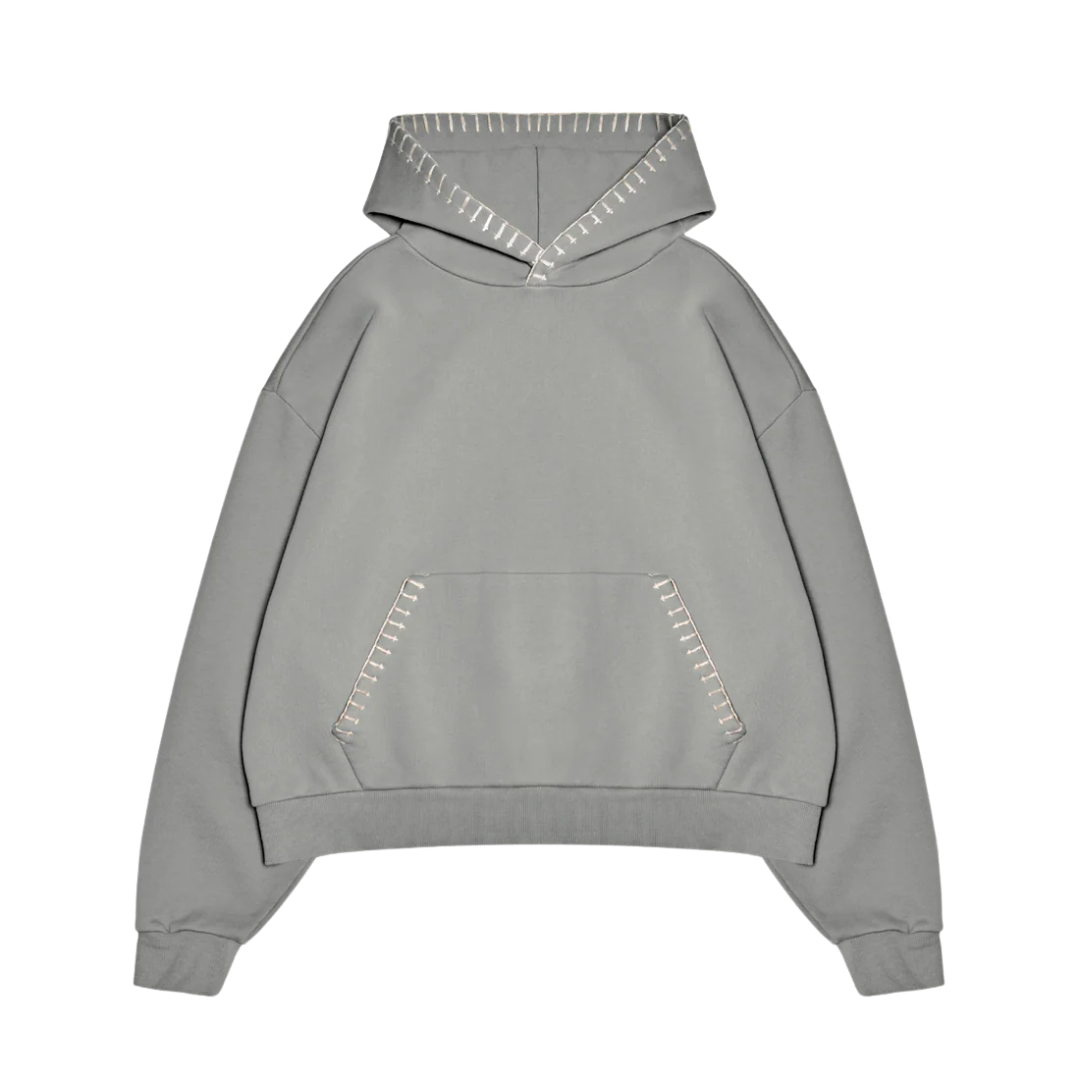 STITCHWORK UNIFORM HOODIE SAGE