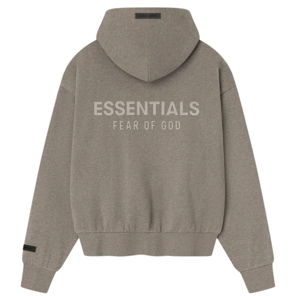 ESSENTIALS FOG CLASSIC FIT ZIP UP HOODIE HOMESTEAD HEATHER SS25