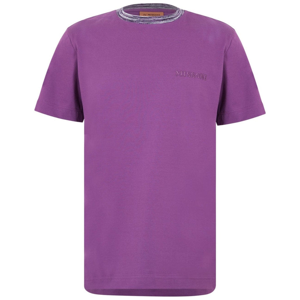 Missoni Purple Collar Trim T-Shirt