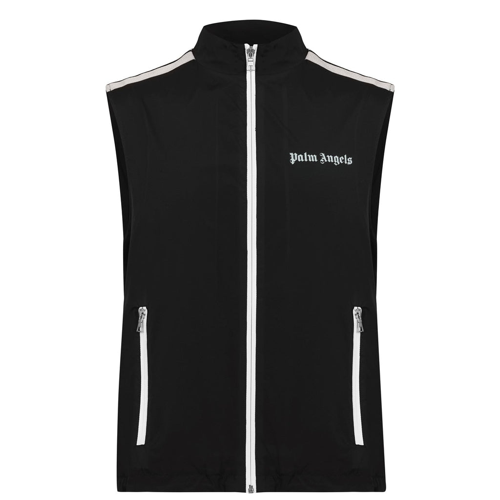 Palm Angels Black Nylon Track Gilet