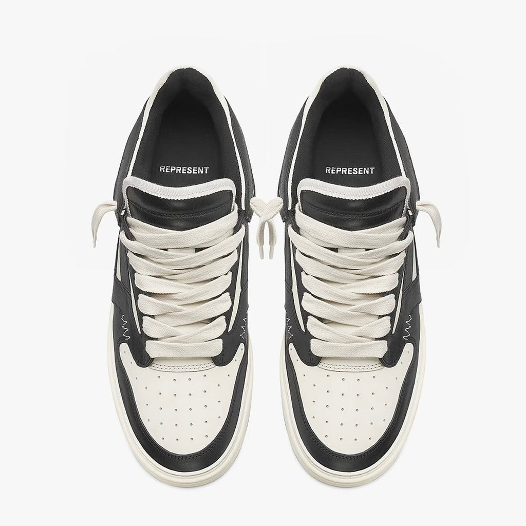 Represent Reptor Low Sneaker in Black / Vintage White