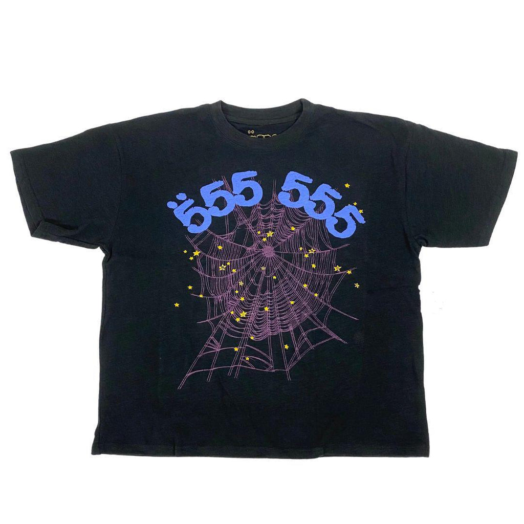 SP5DER WORLDWIDE WEB ANGEL NUMBER T-SHIRT BLACK