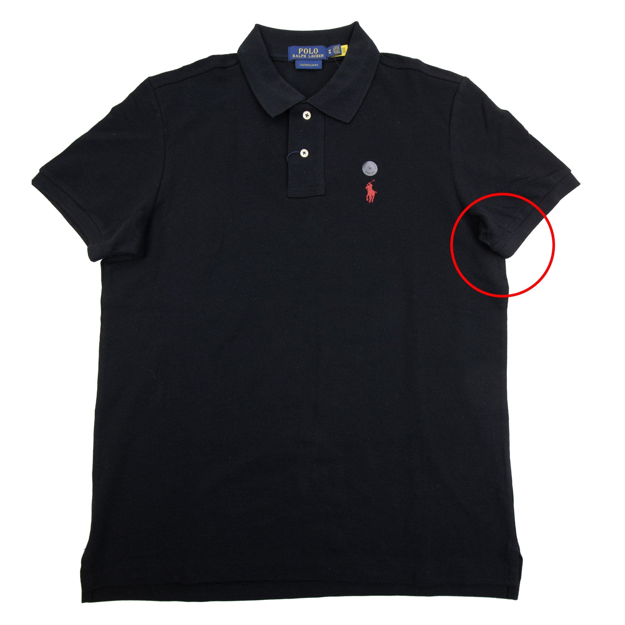 Pre-Loved Custom Slim fit Polo Black Medium