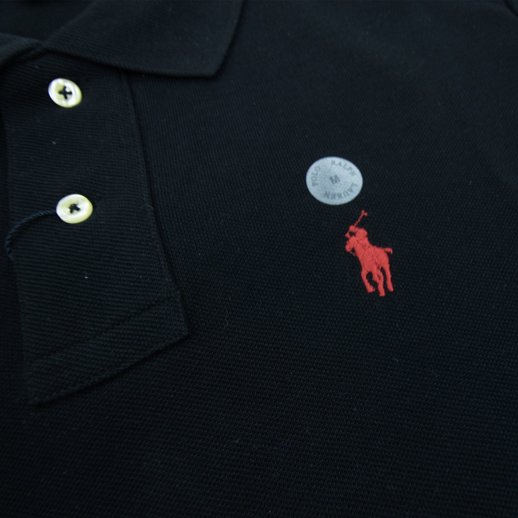 Pre-Loved Custom Slim fit Polo Black Medium