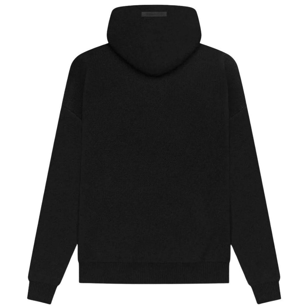 ESSENTIAL FOG KNIT HOODIE BLACK SS21