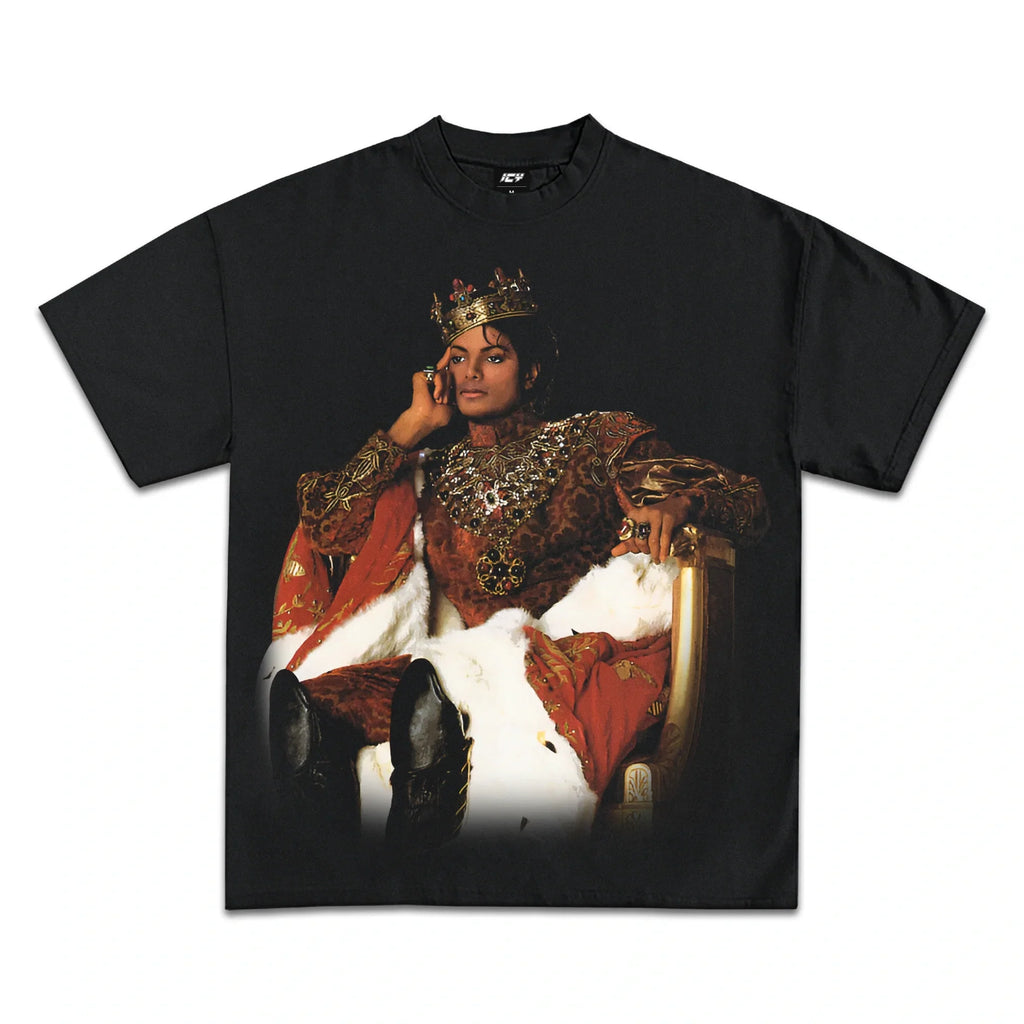 MICHAEL JACKSON THRONE GRAPHIC T-SHIRT BLACK