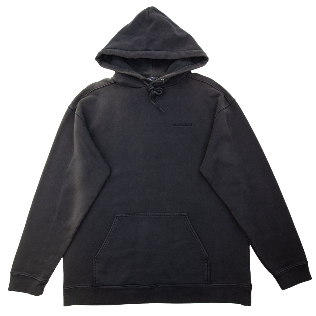 Pre-Loved Dyed Pullover Hoody Black Small