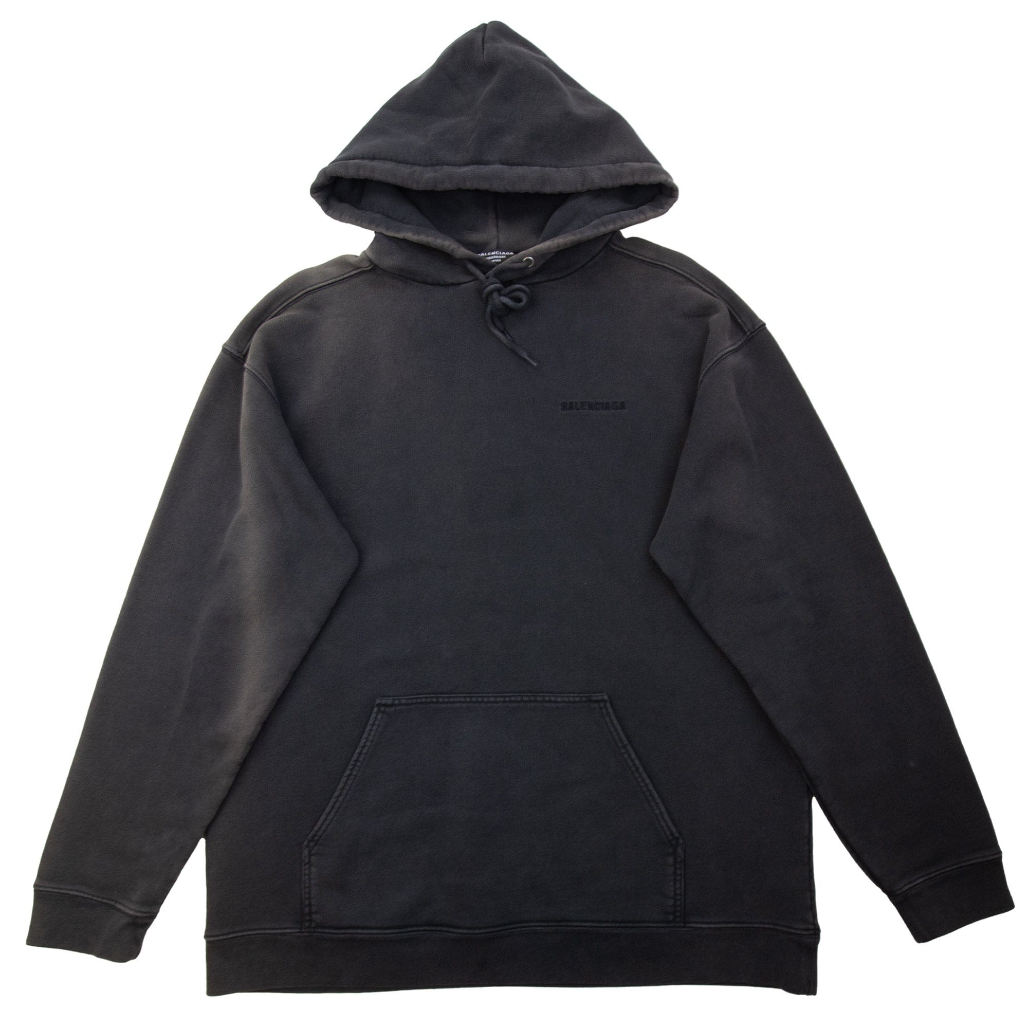 Pre-Loved Dyed Pullover Hoody Black Small