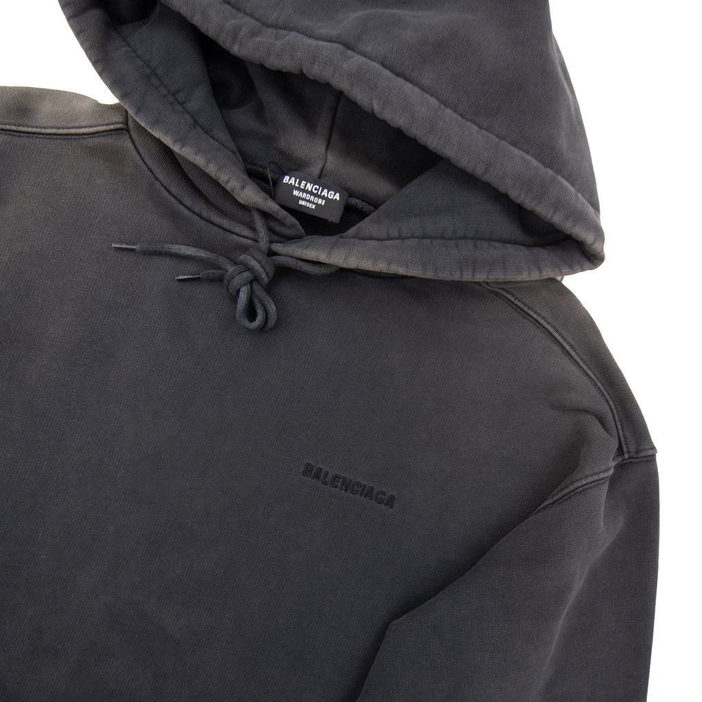 Pre-Loved Dyed Pullover Hoody Black Small