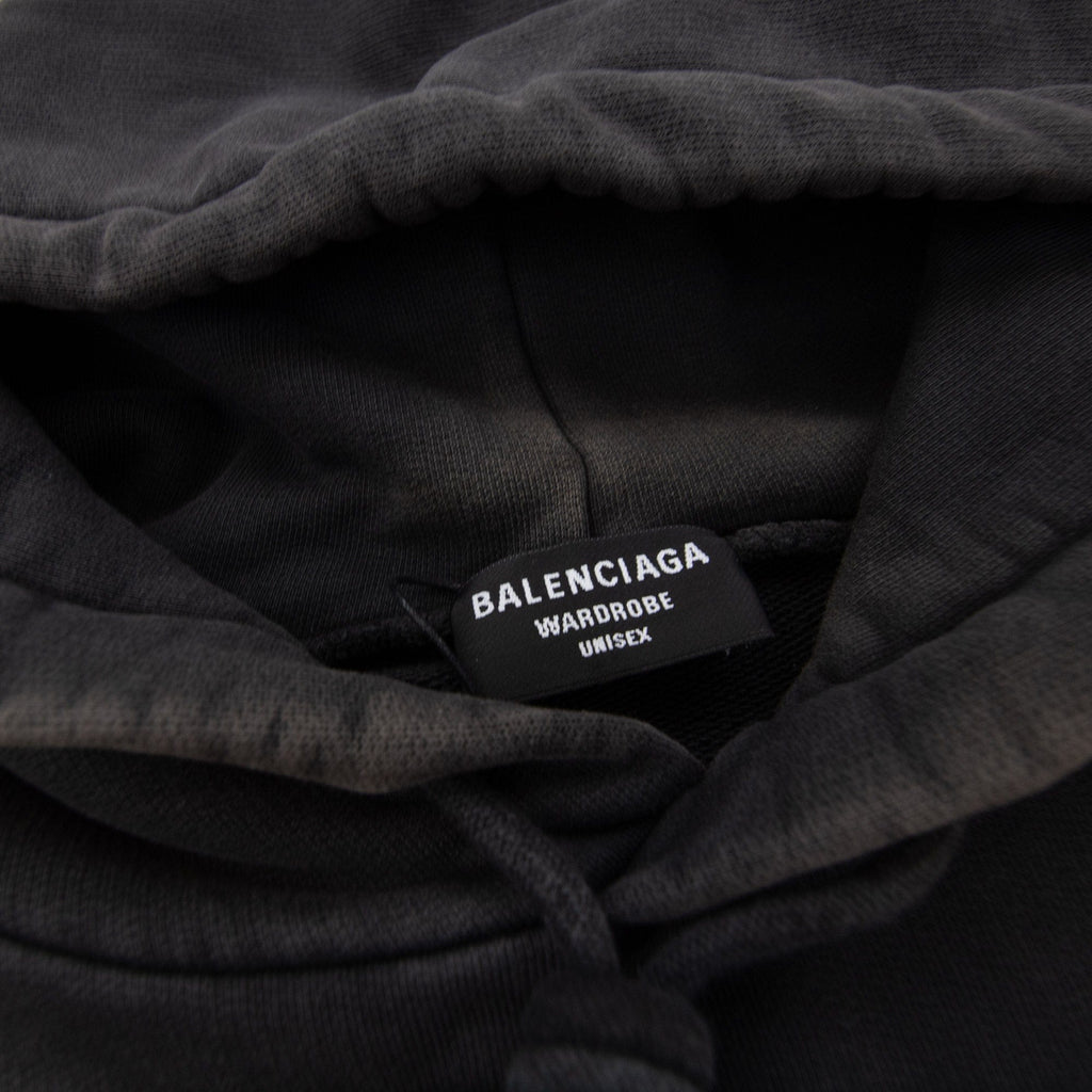 Pre-Loved Dyed Pullover Hoody Black Small