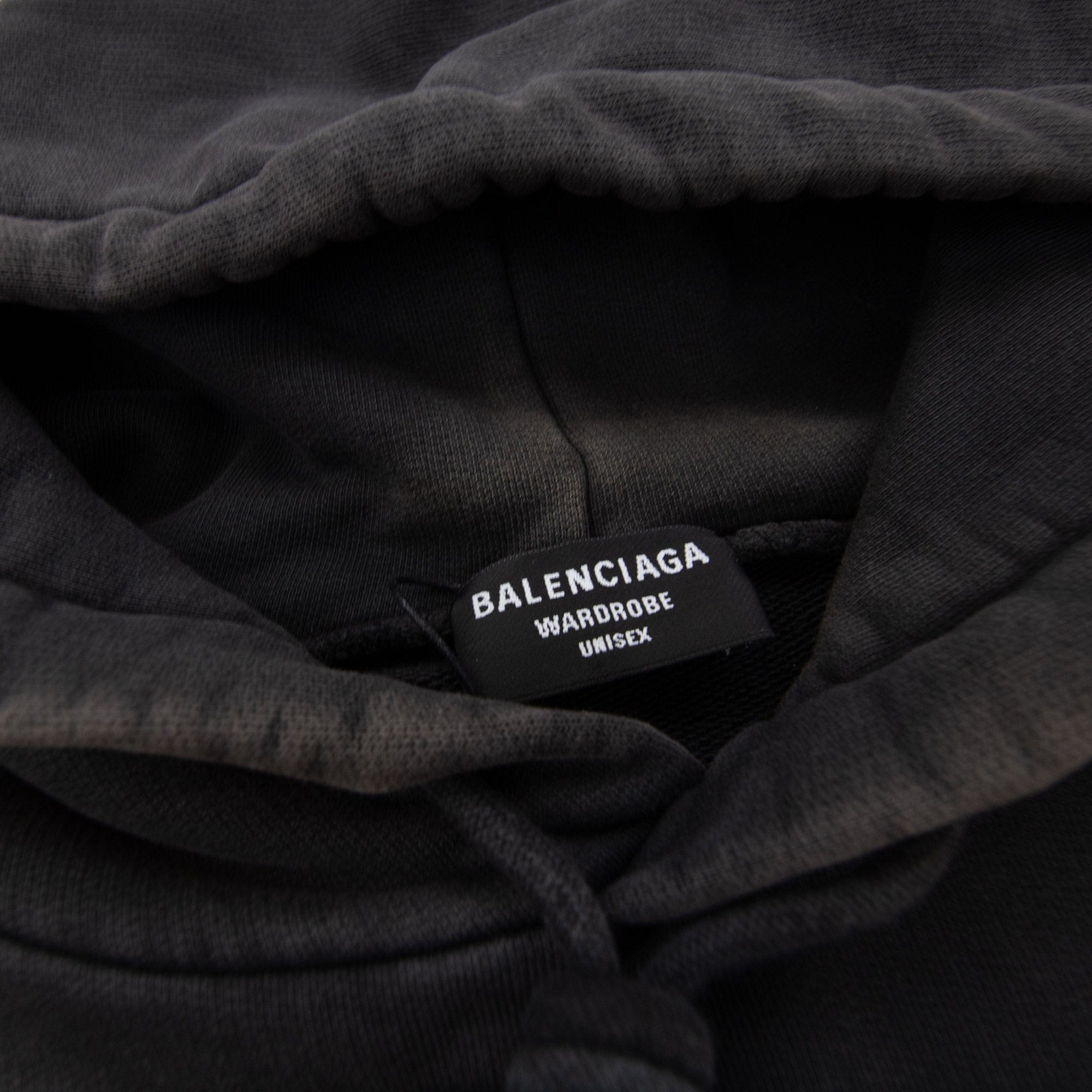 Pre-Loved Dyed Pullover Hoody Black Small