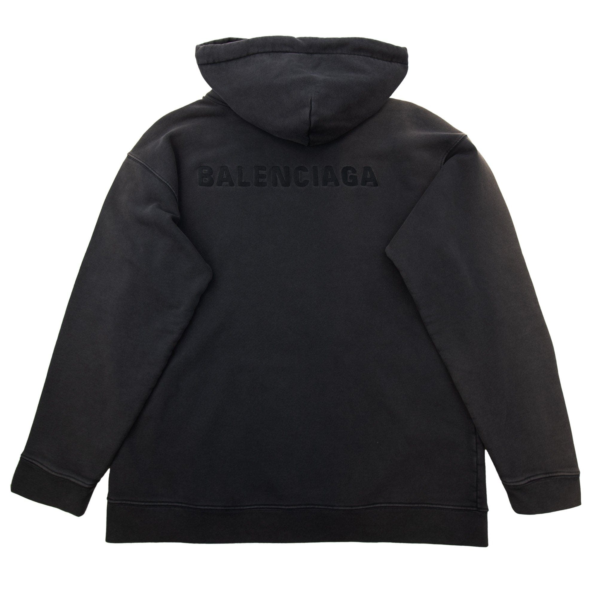 Pre-Loved Dyed Pullover Hoody Black Small