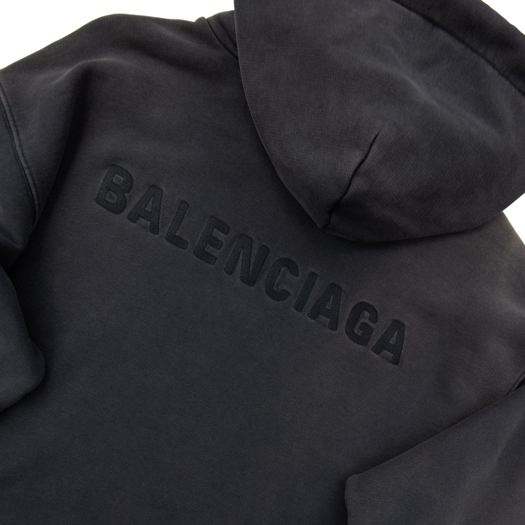 Pre-Loved Dyed Pullover Hoody Black Small