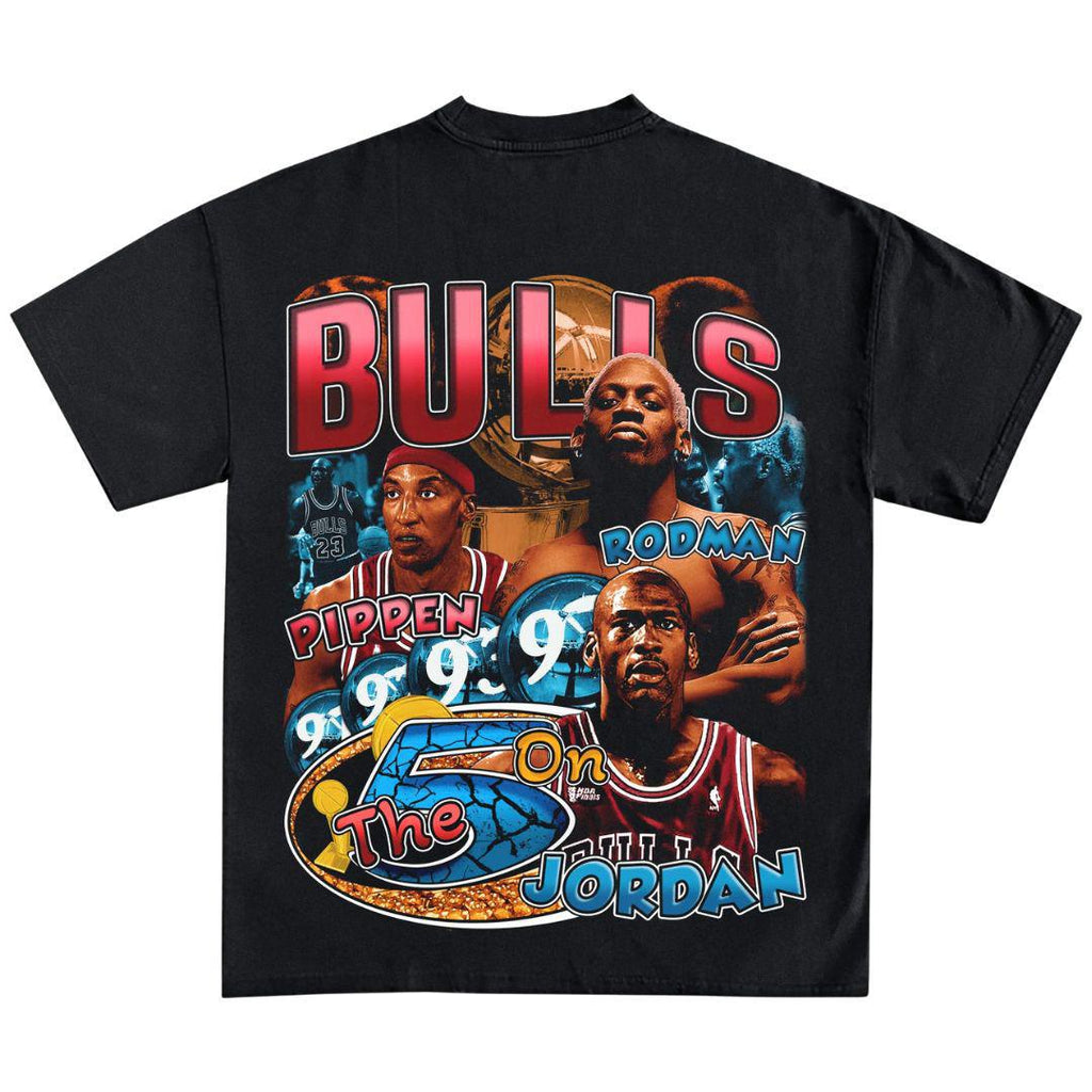1997 CHICAGO BULLS BIG 3 GRAPHIC T-SHIRT BLACK