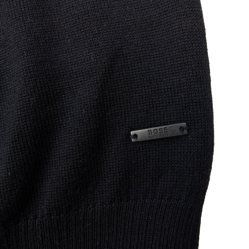 Pre-Loved Long Sleeve Polo Sweater Black Medium