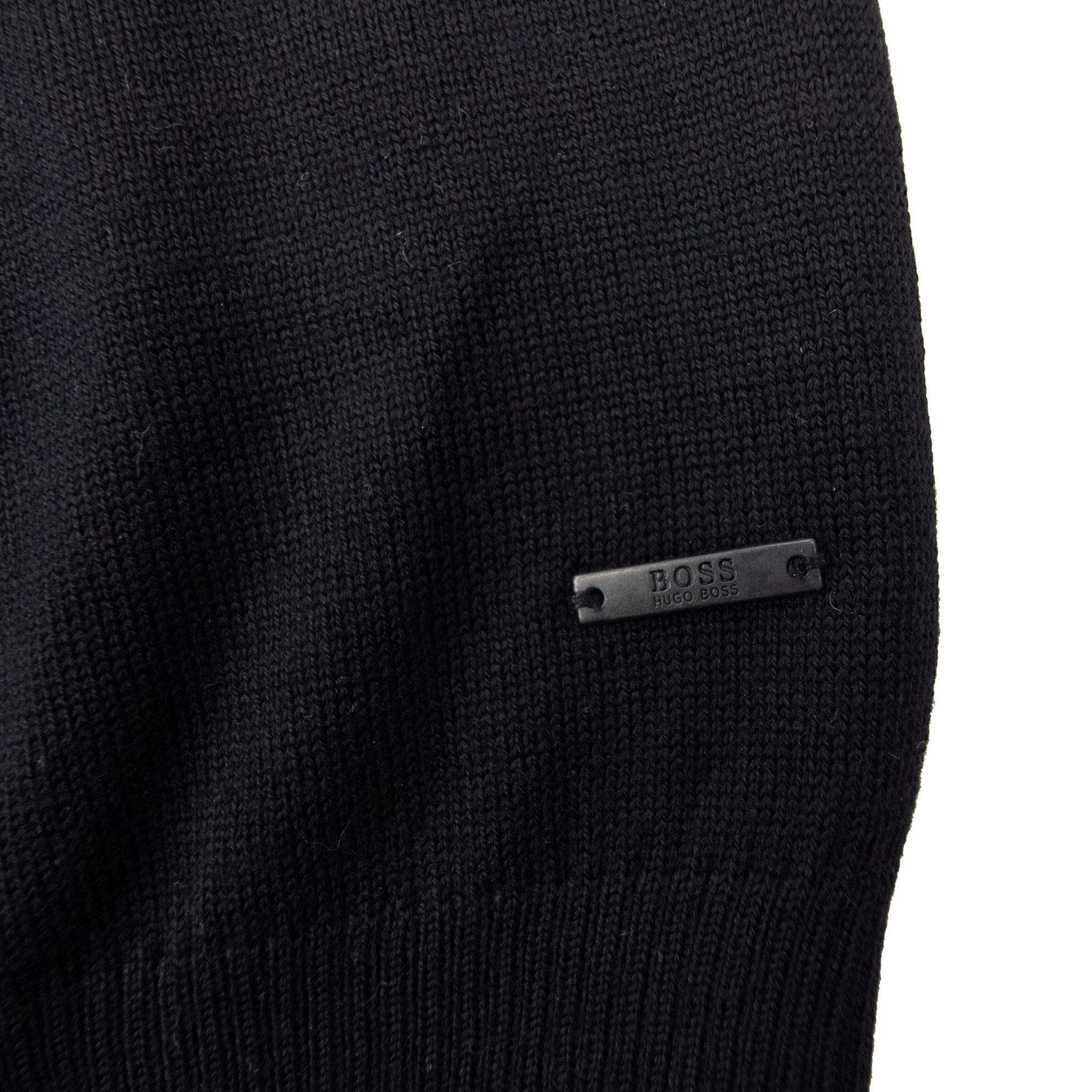 Pre-Loved Long Sleeve Polo Sweater Black Medium