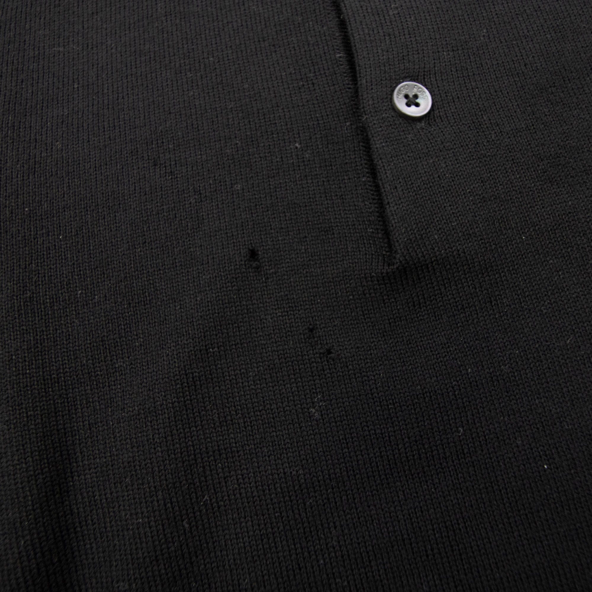 Pre-Loved Long Sleeve Polo Sweater Black Medium