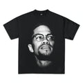 MALCOLM X JUMBO GRAPHIC T-SHIRT BLACK