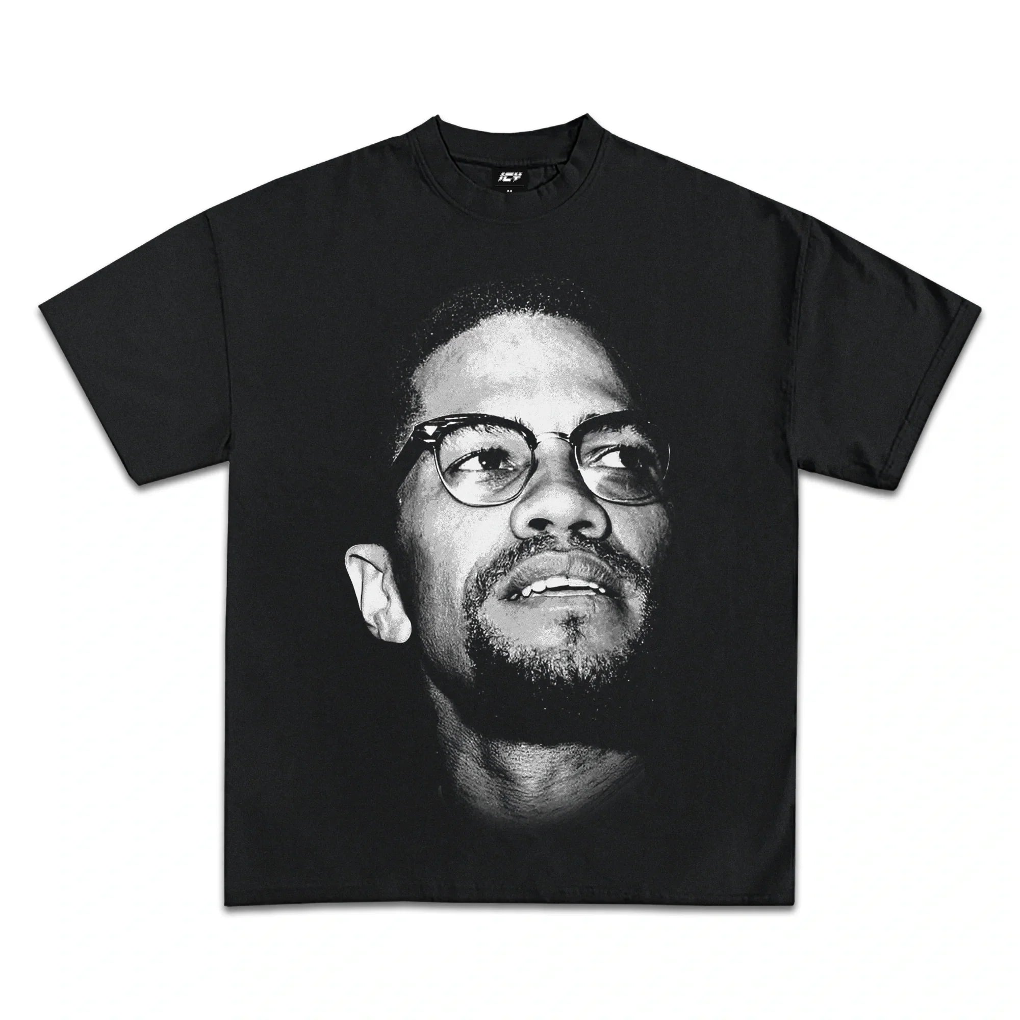 MALCOLM X JUMBO GRAPHIC T-SHIRT BLACK