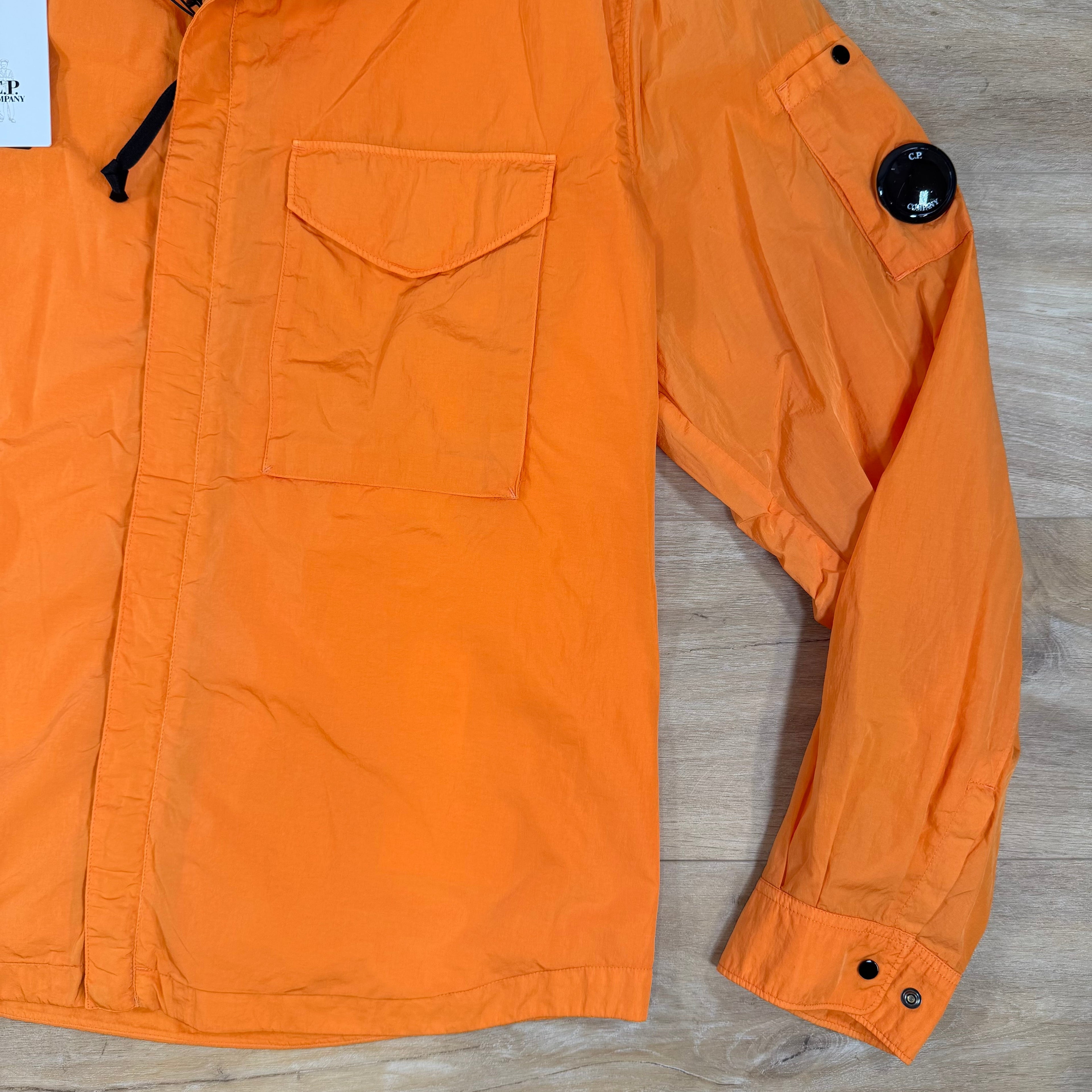 C.P. Company Chrome-R Lens Overshirt in Russet Orange