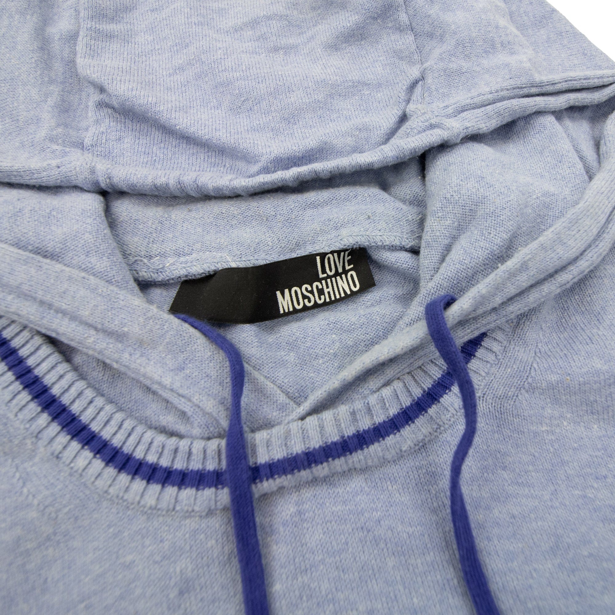Pre-Loved Speedy Bike Club Print Hooded Sweatshirt Blue Large