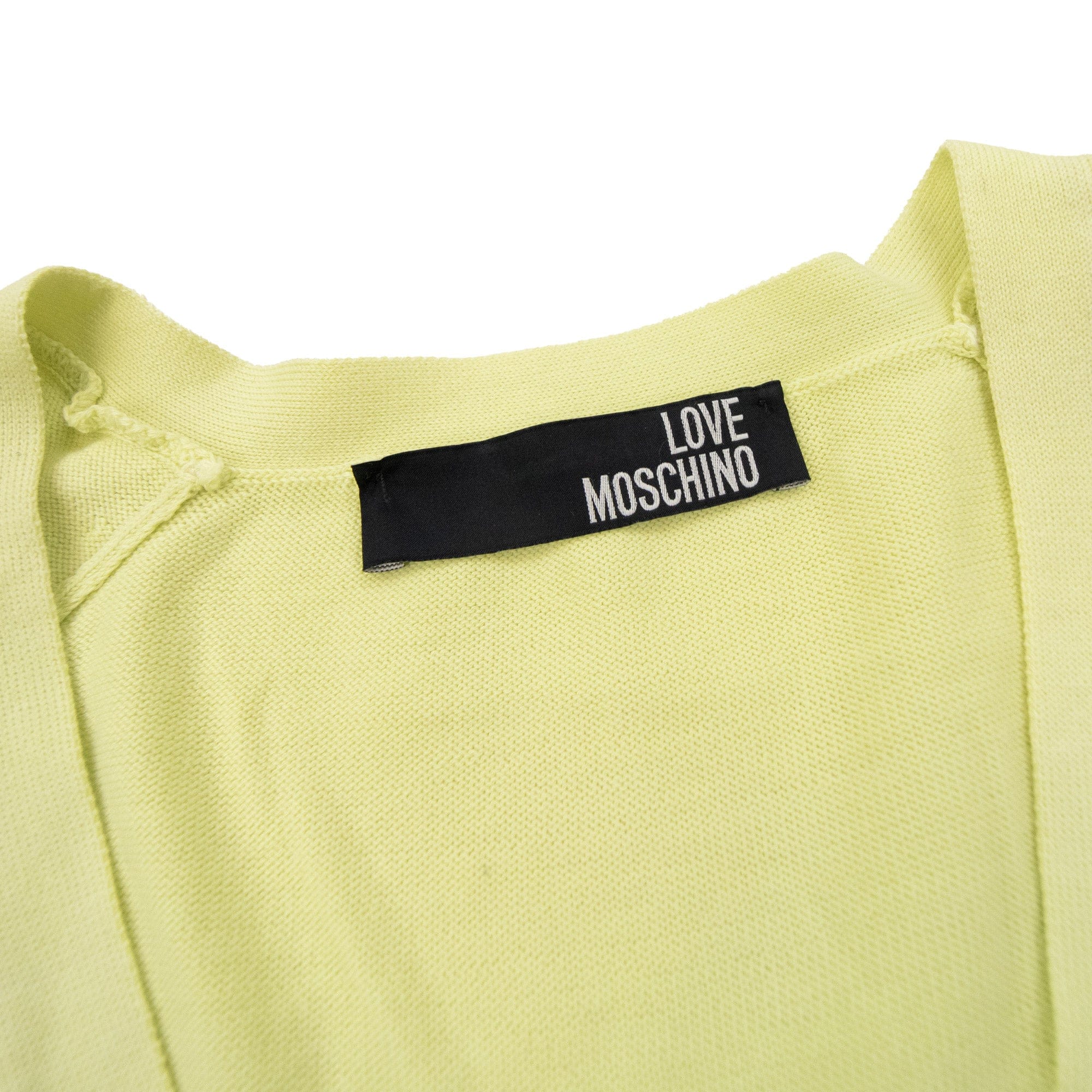 Long Sleeve V neckline Cardigan Yellow Medium