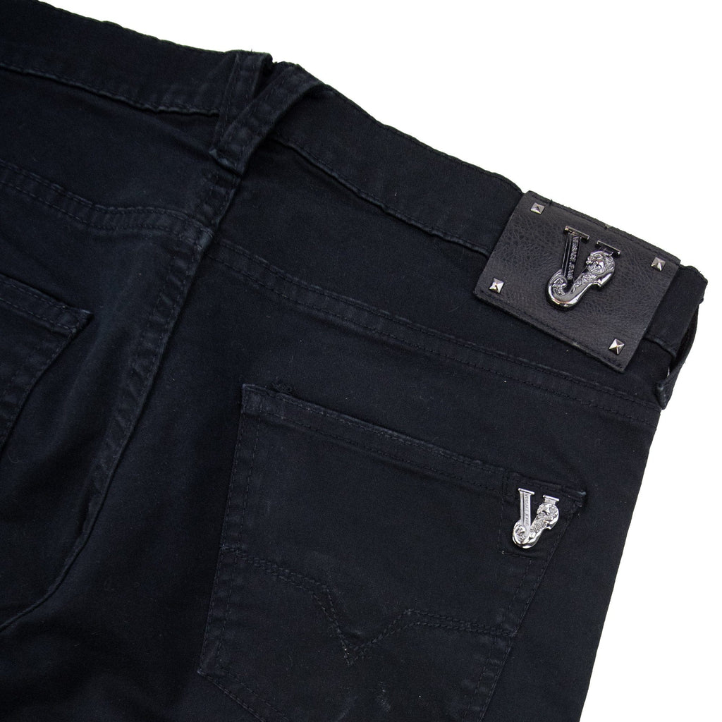 Pre-Loved Pocket Logo Stretch Jeans Black 31"