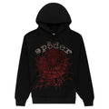 SP5DER OG WEB RHINESTONE V2 HOODIE BLACK