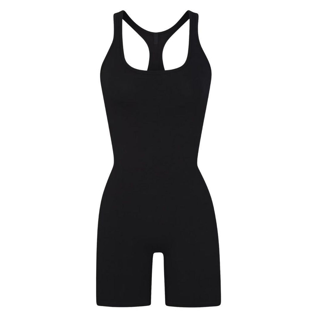 SKIMS OUTDOOR MID THIGH JUMPSUIT ONYX