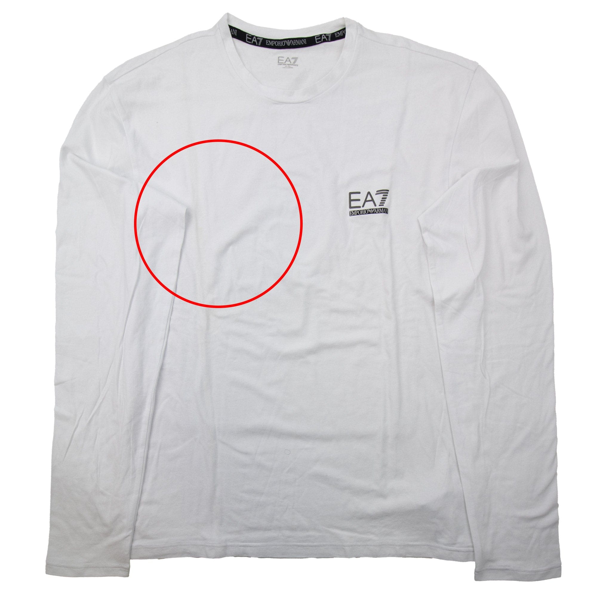 Pre-Loved EA7 Train Evolution Long Sleeve T-shirt White 3XL