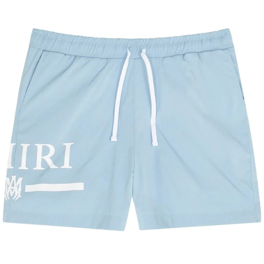 Kids Amiri Blue Logo Swimshorts